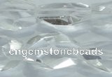 CNG403 15.5 inches 18*30mm faceted nuggets white crystal beads