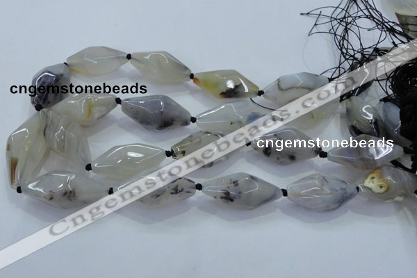 CNG411 15.5 inches 15*30mm - 20*40mm nuggets agate gemstone beads