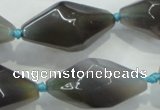 CNG412 15.5 inches 15*20mm - 18*35mm nuggets grey agate gemstone beads