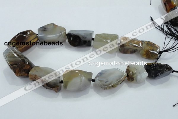 CNG413 15.5 inches 18*20mm - 25*35mm nuggets agate gemstone beads