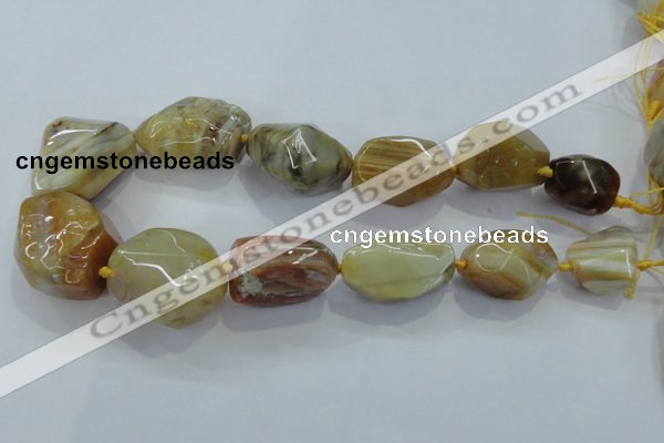 CNG416 15.5 inches 18*20mm - 28*40mm nuggets agate gemstone beads