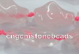 CNG422 15.5 inches 15*20mm - 22*34mm nuggets rose quartz beads