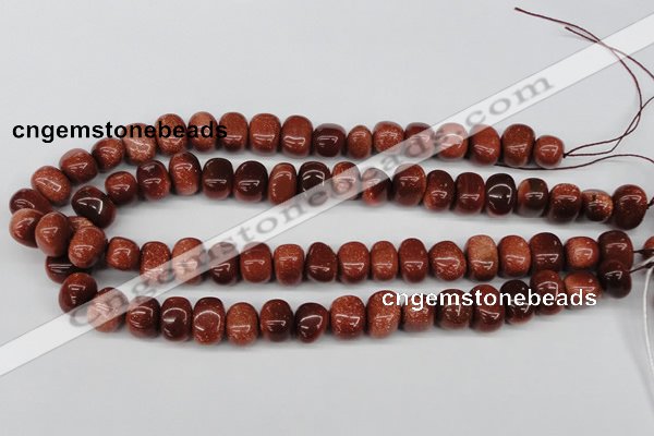 CNG43 15.5 inches 11*15mm nuggets goldstone gemstone beads