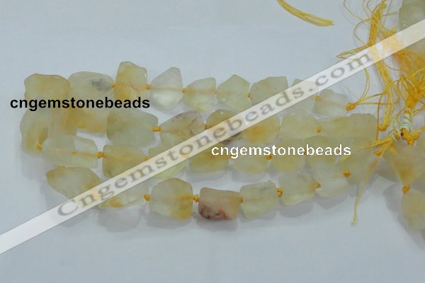 CNG431 15.5 inches 15*20mm – 25*30mm nuggets citrine gemstone beads