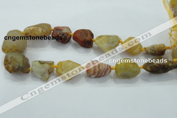 CNG432 15.5 inches 18*25mm – 25*38mm nuggets agate gemstone beads