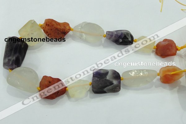 CNG438 15.5 inches 18*20mm – 25*35mm nuggets mixed gemstone beads