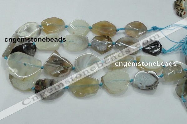 CNG451 15.5 inches 20*28mm - 30*42mm nuggets agate gemstone beads