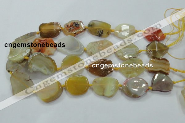 CNG452 15.5 inches 20*28mm - 30*38mm nuggets agate gemstone beads