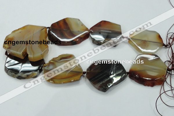 CNG455 15.5 inches 28*32mm - 40*55mm nuggets agate gemstone beads