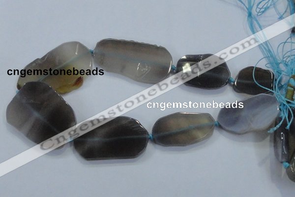 CNG458 15.5 inches 20*30mm - 40*60mm nuggets agate gemstone beads