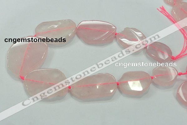 CNG460 15.5 inches 20*30mm - 45*55mm nuggets rose quartz beads