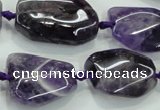 CNG466 15.5 inches 15*20mm - 20*35mm nuggets amethyst beads