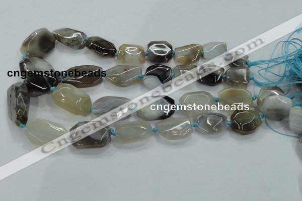 CNG467 15.5 inches 15*20mm - 20*35mm nuggets agate beads