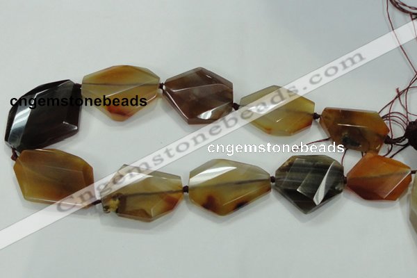 CNG470 15.5 inches 20*30mm - 28*45mm faceted nuggets agate beads
