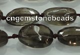 CNG475 15.5 inches 15*20mm - 25*35mm faceted nuggets smoky quartz beads