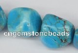 CNG48 15.5 inches 20*25mm nuggets dyed turquoise gemstone beads