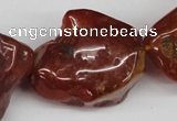 CNG49 15.5 inches 28*32mm nuggets red agate gemstone beads