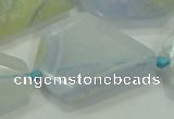 CNG495 15 inches 15*20mm – 30*45mm faceted nuggets blue chalcedony beads
