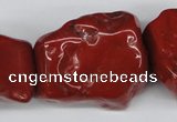 CNG50 15.5 inches 25*35mm nuggets red jasper gemstone beads