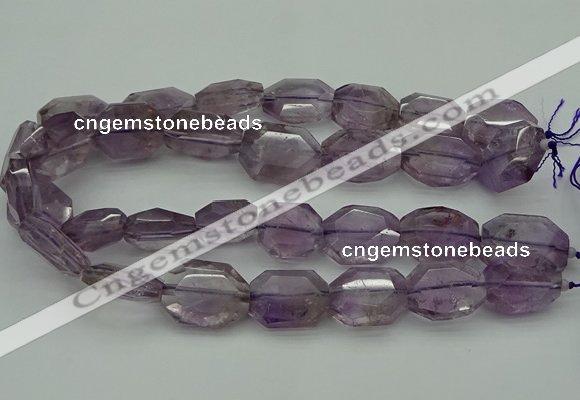 CNG5001 15.5 inches 18*25mm - 22*30mm faceted freeform amethyst beads