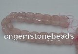 CNG5004 15.5 inches 15*25mm faceted rice rose quartz beads