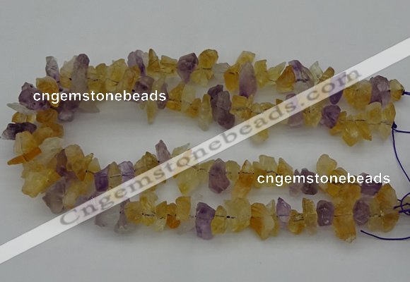 CNG5014 15.5 inches 6*10mm - 13*18mm nuggets amethyst & citrine beads
