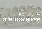 CNG5022 15.5 inches 6*8mm - 10*14mm faceted nuggets white crystal beads