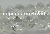 CNG5023 15.5 inches 10*14mm - 13*18mm faceted nuggets white crystal beads