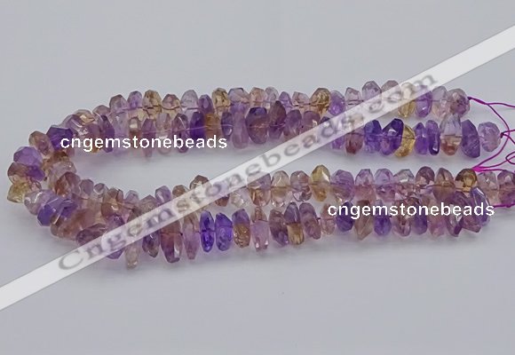 CNG5026 15.5 inches 7*12mm - 10*18mm faceted nuggets ametrine beads