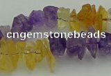 CNG5045 15.5 inches 4*8mm - 6*15mm nuggets amethyst & citrine beads