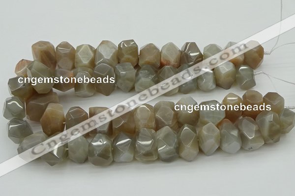 CNG5056 15.5 inches 15*20mm - 16*25mm faceted nuggets moonstone beads