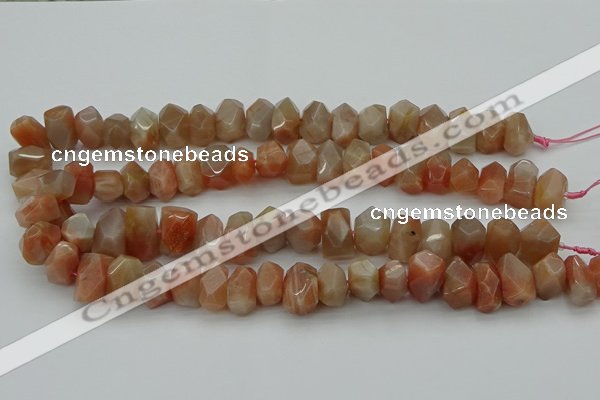 CNG5058 15.5 inches 10*14mm - 12*16mm faceted nuggets sunstone beads