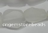 CNG5112 15.5 inches 14*20mm - 18*25mm freeform matte white crystal beads