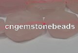 CNG5114 15.5 inches 14*20mm - 18*25mm freeform matte rose quartz beads