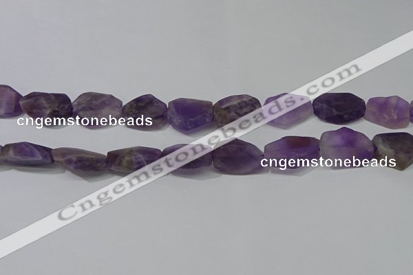 CNG5118 15.5 inches 14*20mm - 18*25mm freeform matte amethyst beads