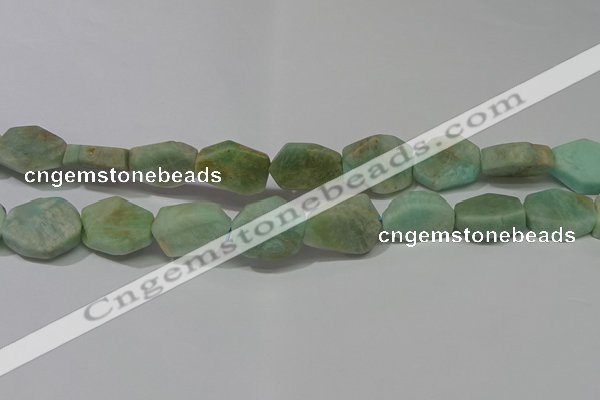 CNG5123 15.5 inches 14*20mm - 18*25mm freeform matte amazonite beads