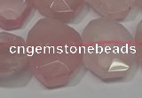 CNG5127 15.5 inches 15*18mm - 15*20mm faceted freeform rose quartz beads