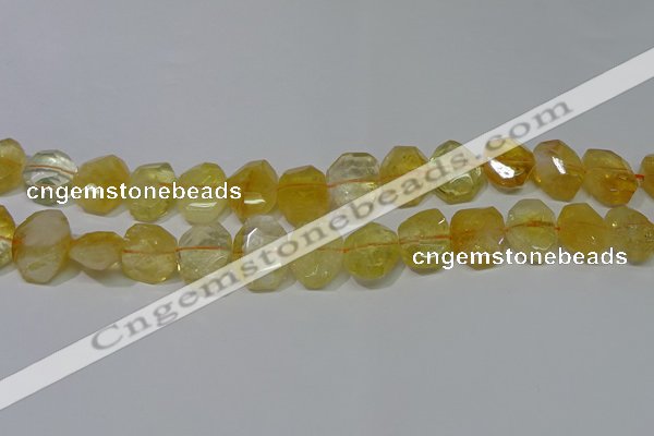 CNG5129 15.5 inches 15*18mm - 15*20mm faceted freeform citrine beads