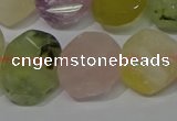 CNG5137 15.5 inches 15*18mm - 15*20mm faceted freeform mixed quartz beads