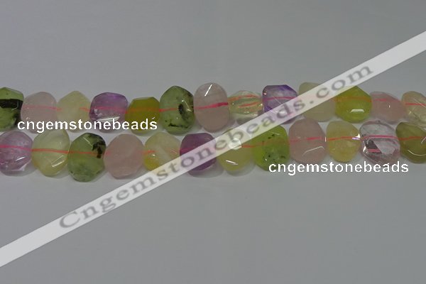 CNG5137 15.5 inches 15*18mm - 15*20mm faceted freeform mixed quartz beads