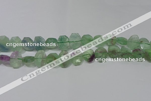 CNG5139 15.5 inches 15*18mm - 15*20mm faceted freeform fluorite beads