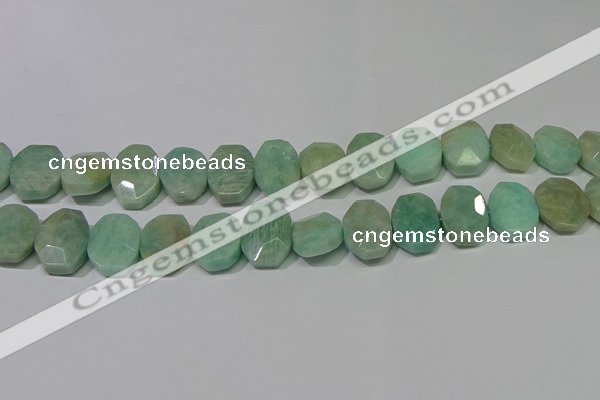 CNG5140 15.5 inches 15*18mm - 15*20mm faceted freeform amazonite beads