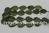 CNG5166 15.5 inches 16*22mm - 30*35mm freeform green lace gemstone beads