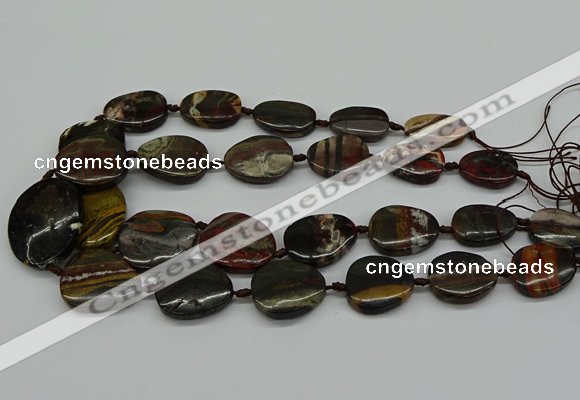 CNG5169 15.5 inches 16*22mm - 30*35mm freeform tiger iron beads