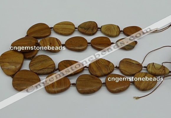 CNG5172 15.5 inches 16*22mm - 30*35mm freeform picture jasper beads