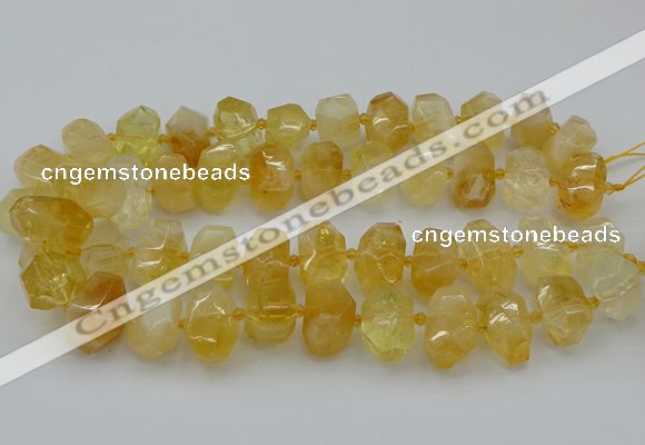 CNG5219 15.5 inches 12*16mm - 15*20mm faceted nuggets citrine beads