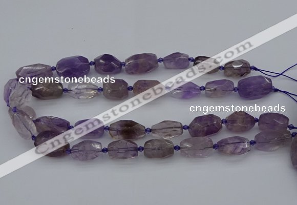 CNG5226 15.5 inches 10*15mm - 15*25mm faceted nuggets amethyst beads