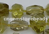 CNG5236 15.5 inches 13*18mm - 18*25mm faceted nuggets lemon quartz beads