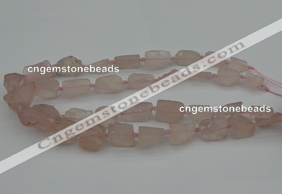 CNG5241 15.5 inches 8*12mm - 15*25mm nuggets rose quartz beads