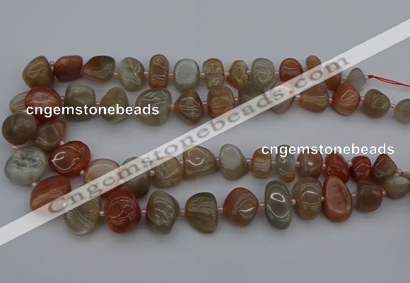 CNG5250 15.5 inches 8*12mm - 15*20mm nuggets moonstone beads